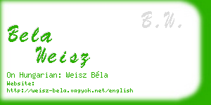 bela weisz business card